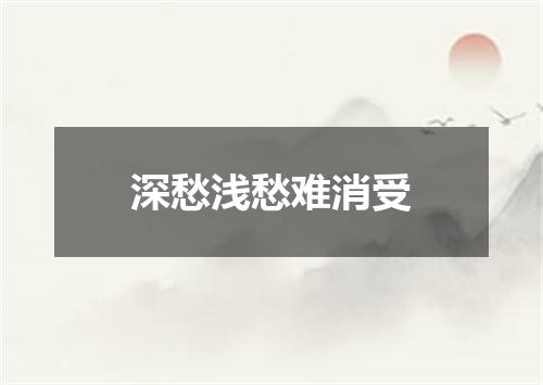 深愁浅愁难消受