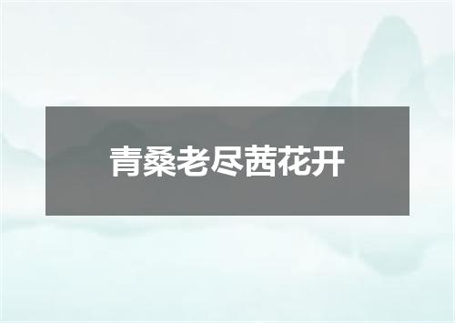 青桑老尽茜花开