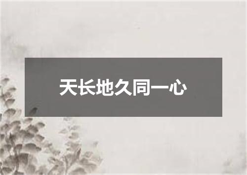 天长地久同一心