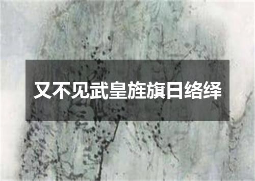 又不见武皇旌旗日络绎