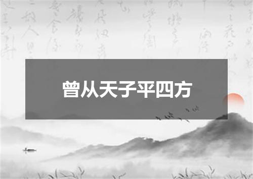 曾从天子平四方