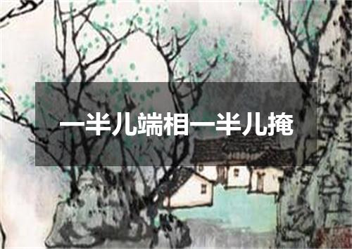 一半儿端相一半儿掩