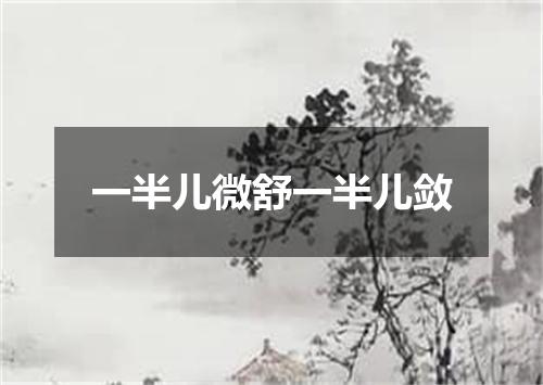 一半儿微舒一半儿敛