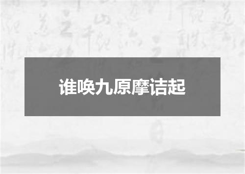 谁唤九原摩诘起