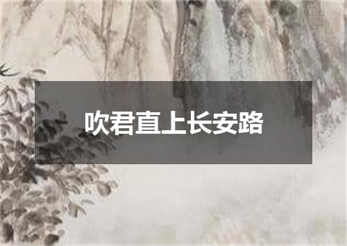 吹君直上长安路