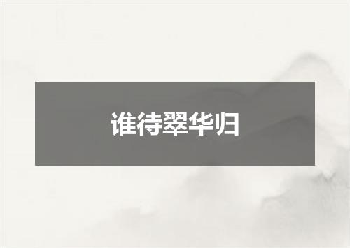 谁待翠华归