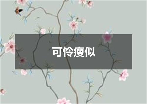可怜瘦似