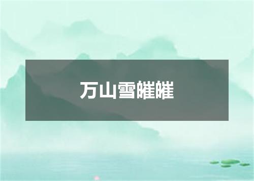 万山雪皠皠