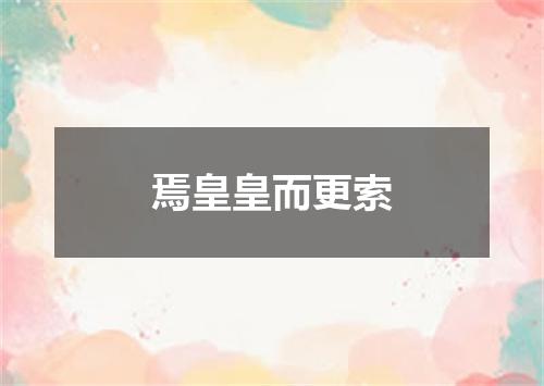 焉皇皇而更索