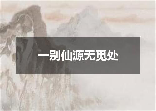 一别仙源无觅处