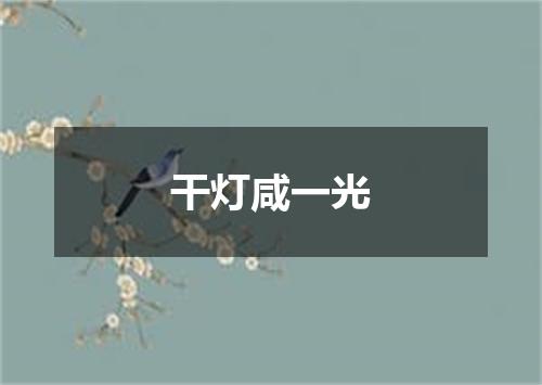 干灯咸一光