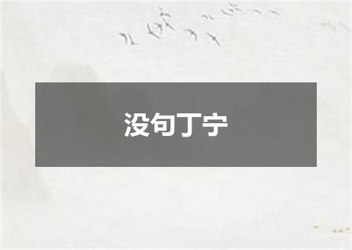 没句丁宁