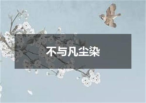 不与凡尘染