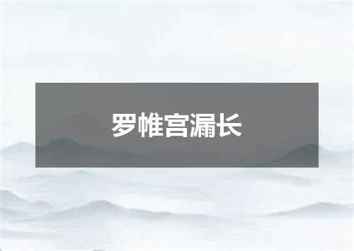 罗帷宫漏长
