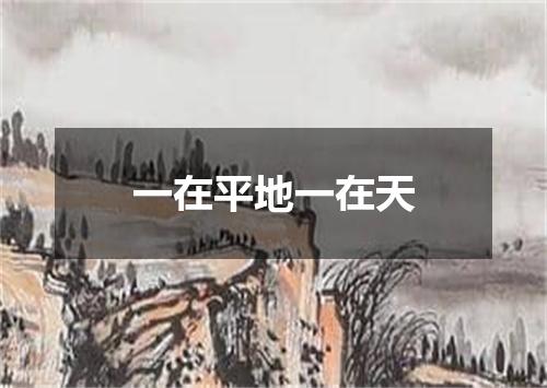 一在平地一在天