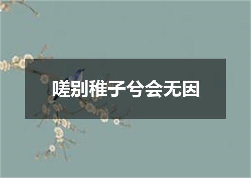 嗟别稚子兮会无因