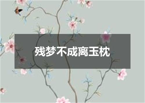 残梦不成离玉枕