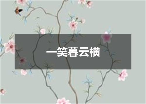一笑暮云横