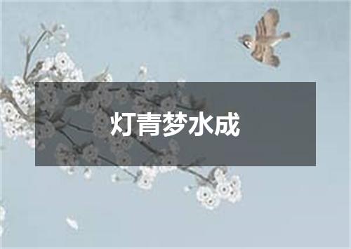 灯青梦水成