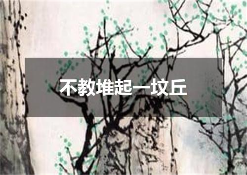 不教堆起一坟丘