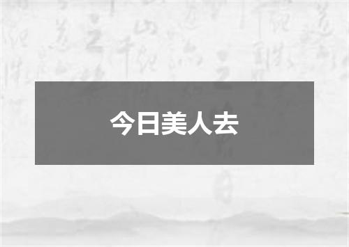 今日美人去
