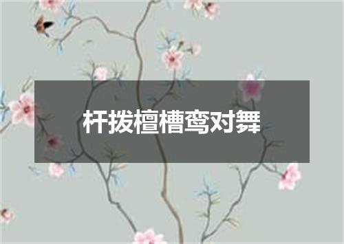 杆拨檀槽鸾对舞