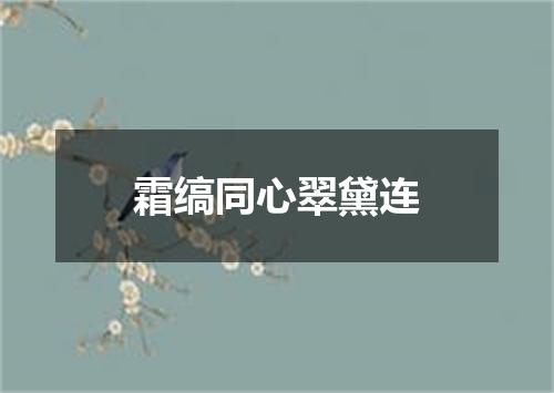 霜缟同心翠黛连
