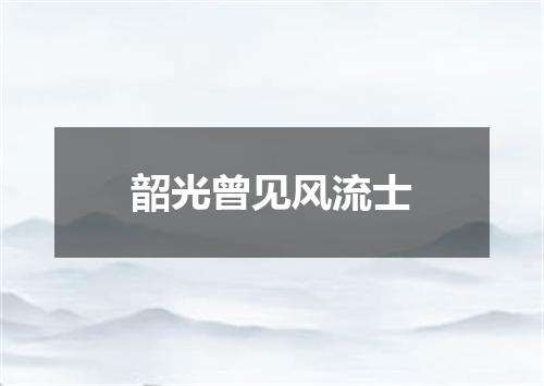 韶光曾见风流士