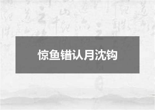 惊鱼错认月沈钩