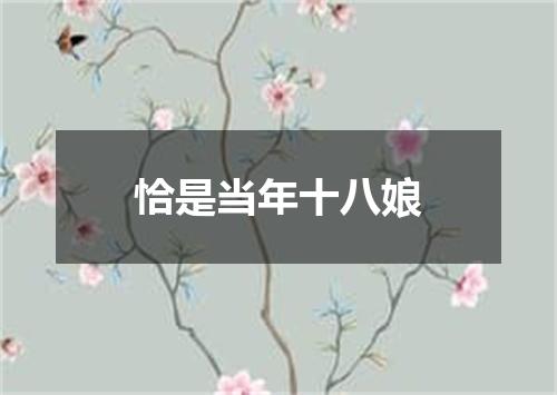 恰是当年十八娘