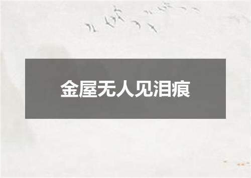 金屋无人见泪痕