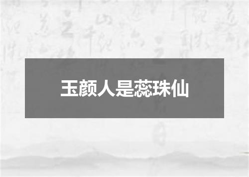 玉颜人是蕊珠仙