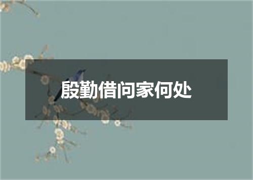 殷勤借问家何处
