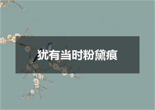 犹有当时粉黛痕