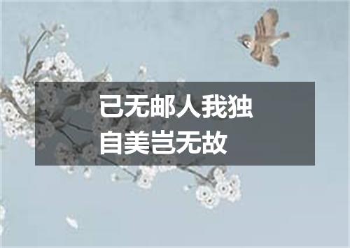已无邮人我独自美岂无故