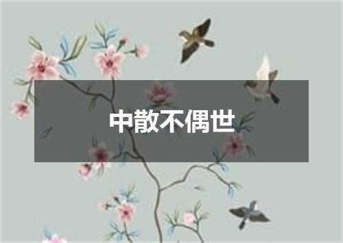 中散不偶世