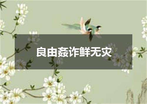 良由姦诈鲜无灾