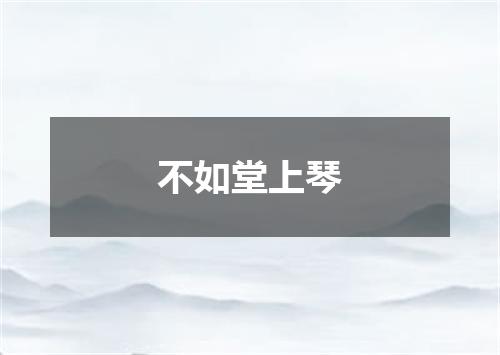 不如堂上琴