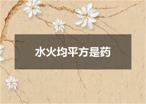 水火均平方是药