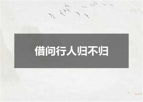 借问行人归不归