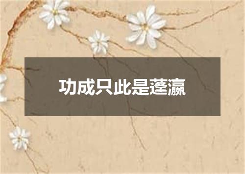 功成只此是蓬瀛