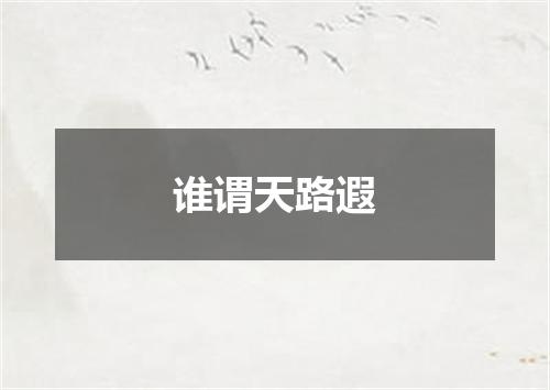 谁谓天路遐