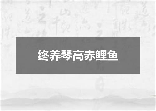 终养琴高赤鲤鱼