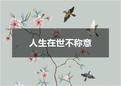 人生在世不称意