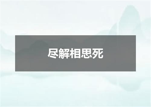 尽解相思死