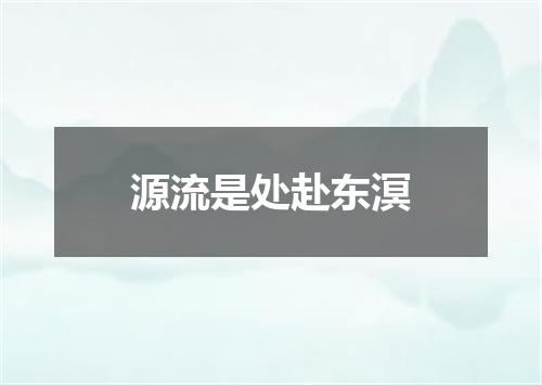 源流是处赴东溟