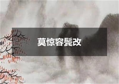 莫惊容鬓改