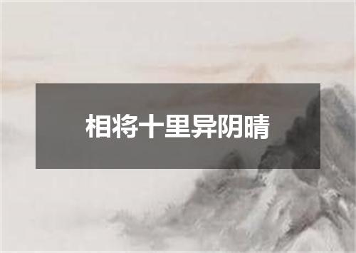 相将十里异阴晴