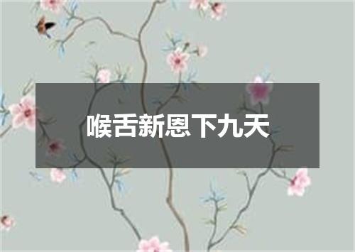 喉舌新恩下九天