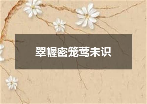 翠幄密笼莺未识